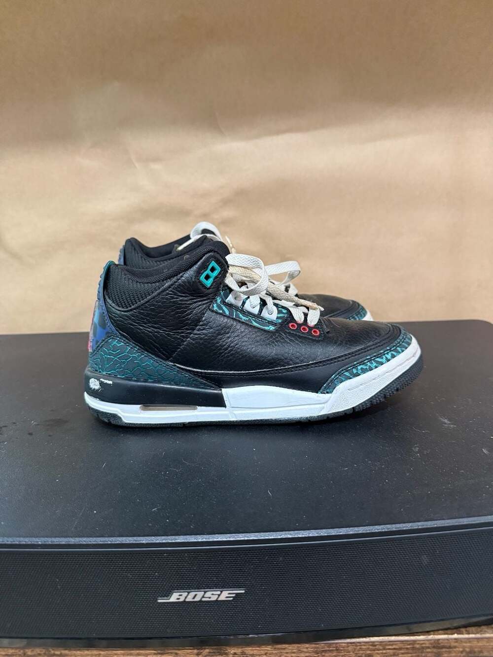 Nike Air Jordan 3 Retro Moto Grade School Black Hyper Jade